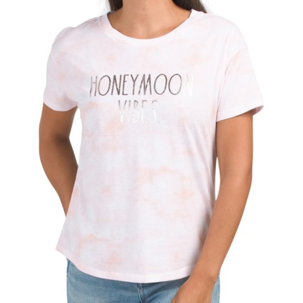 Rae Dunn Tie-Dye Honeymoon Vibes T-Shirt (NWT)